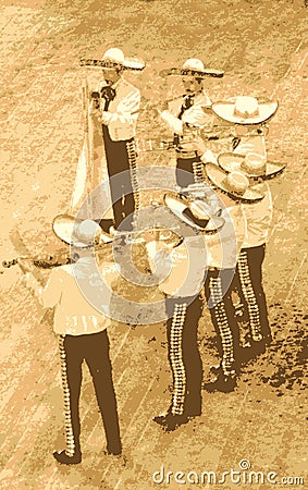 Mariachi group Stock Photo