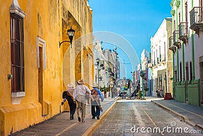 Mariachi on the streets of colonial Campeche city, Mexico Editorial Stock Photo