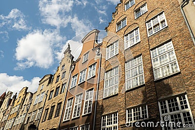 Mariacka Street - Ulica Mariacka on the old town. Old architecture historical place. Travel destinations. Tourist Stock Photo