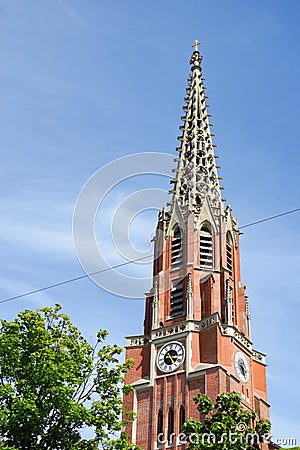 Mariahilf church steeple Stock Photo