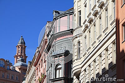 Mariahilf district in Vienna Stock Photo