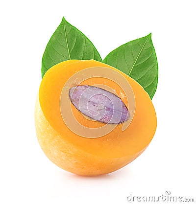 Marian plum fruit isolated on white background Stock Photo