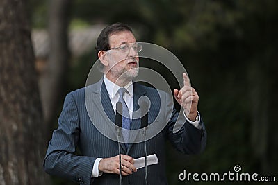 MAriano Rajoy gesturing Editorial Stock Photo