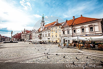 Maribor, the main square. Slovenia. Editorial Stock Photo