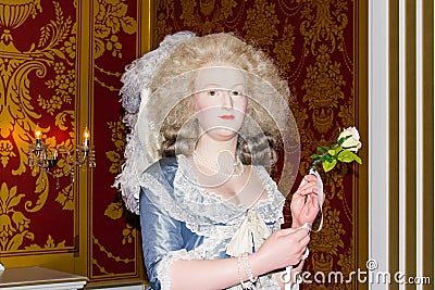 Marie Antoinette wax figure, Madame Tussaud`s Vienna Editorial Stock Photo
