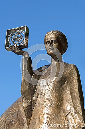 Marie Curie statue Editorial Stock Photo