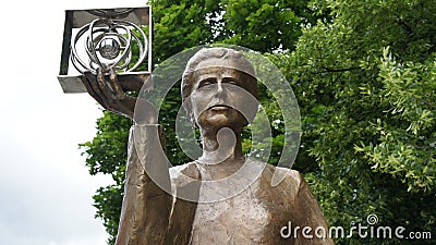 Marie Curie monument Editorial Stock Photo