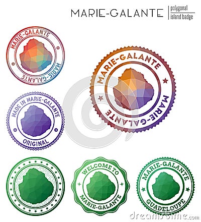Marie-Galante badge. Vector Illustration