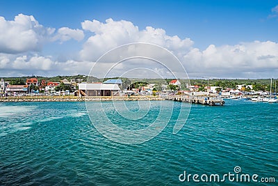 Marie Galante grand Bourg port Stock Photo