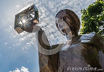 Marie Sklodowska Curie monument Editorial Stock Photo