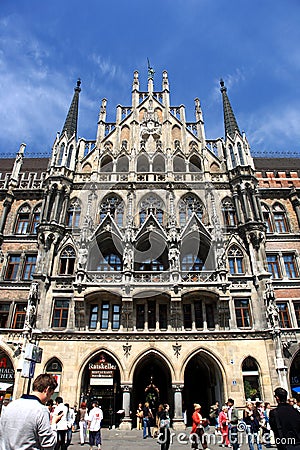 Marienplatz in Munich,Germany Editorial Stock Photo