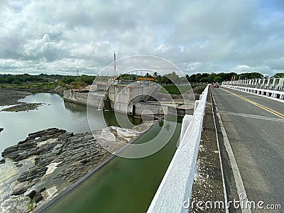 MARIIS Dam and Reservoir System Small Hydro Electric Power generation plant and irrigation system of Magat River Editorial Stock Photo