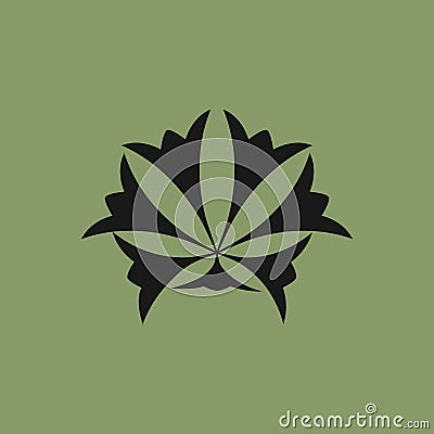 Marijuana as a logo design Stock Photo