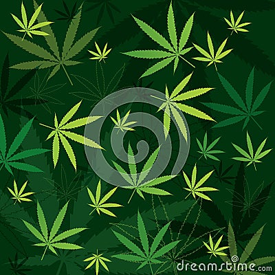 Marijuana Background Vector Illustration