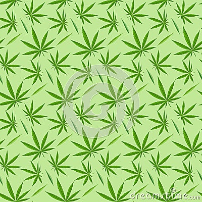 Marijuana background vector seamless patterns Vector Illustration