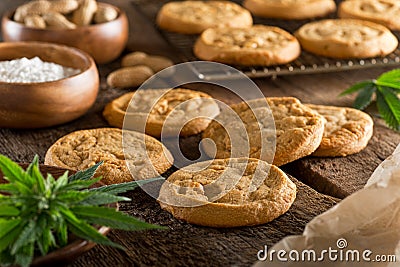 Marijuana Cookies Stock Photo