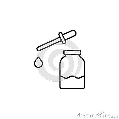 marijuana, dose, tincture icon. Simple thin line, outline of Marijuana icons for UI and UX, website or mobile application Stock Photo