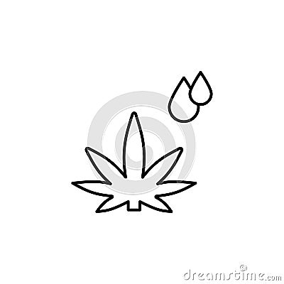 marijuana, drop, oil icon. Simple thin line, outline of Marijuana icons for UI and UX, website or mobile application Stock Photo