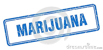 marijuana stamp Vector Illustration