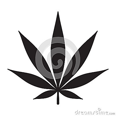 Marijuana icon cannabis weed leaf logo clip art illustration graphic Cartoon Illustration