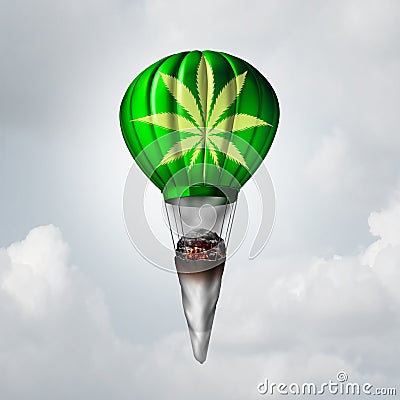 Marijuana Joint Concept Cartoon Illustration