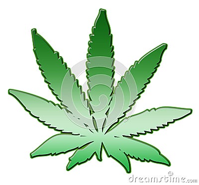 Marijuana leaf Cartoon Illustration