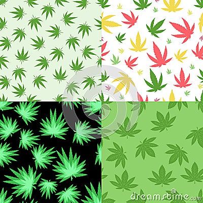 Marijuana seamless pattern vector. Vector Illustration