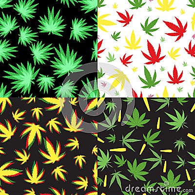 Marijuana seamless pattern vector. Vector Illustration