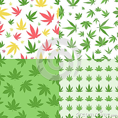 Marijuana seamless pattern vector. Vector Illustration