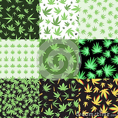 Marijuana seamless pattern vector. Vector Illustration