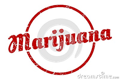 marijuana sign. marijuana round vintage stamp. Vector Illustration