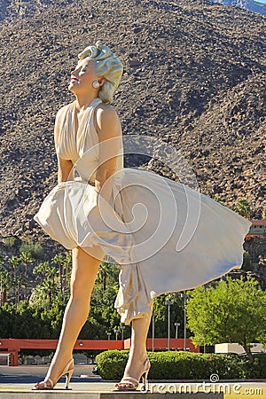 Marilyn Monroe in Palm Springs Stock Photo