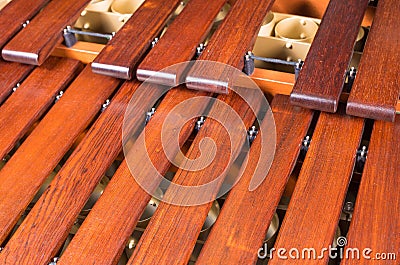 Marimba keys full frame Stock Photo
