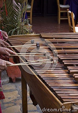 Marimba Players Stock Photo