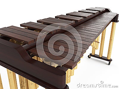 Marimba on white 3d rendering Stock Photo