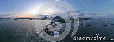 The Marina Bay Cruise Centre Terminal where Luxury Cruise Ships are Docking Editorial Stock Photo