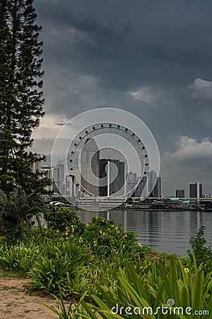 Marina Bay Gardens Views around Singapore , Asia Editorial Stock Photo