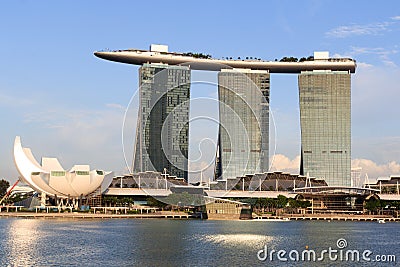 Marina Bay Sands hotel and ArtScience museum, Singapore Stock Photo