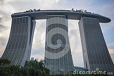 Marina Bay Sands, an integrated resort fronting Marina Bay in Singapore Stock Photo