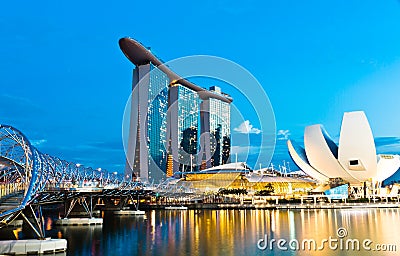 Marina Bay Sands Singapore Editorial Stock Photo