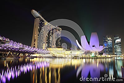 Marina Bay Sands Singapore Editorial Stock Photo