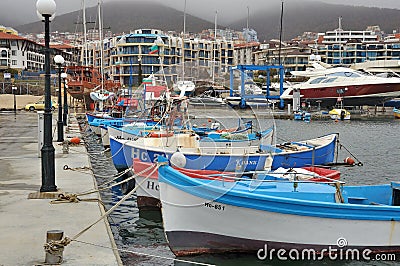 Marina, boats and yachts Editorial Stock Photo
