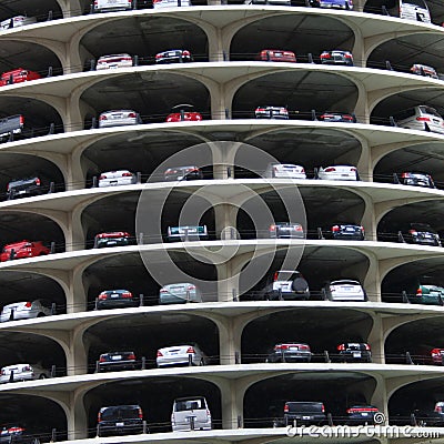 Marina city parking Stock Photo