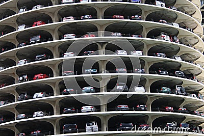 Marina city parking levels detail Stock Photo