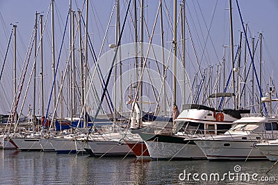 Marina of Golfe-Juan in France Editorial Stock Photo