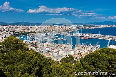 Marina and Harbor of Palma de Mallorca Stock Photo