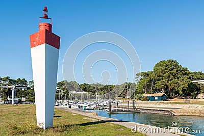 Cap Ferret, Arcachon Bay, France. The marina of La Vigne Editorial Stock Photo