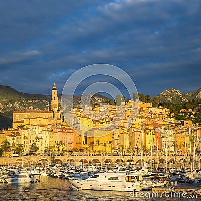 Marina of Menton, France Stock Photo