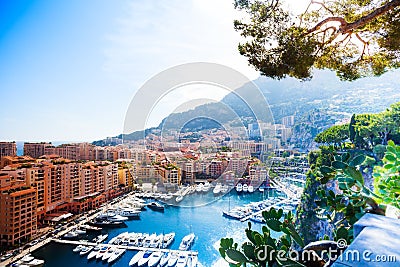 Marina in Monaco city Stock Photo