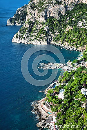 Marina Piccola, Island Capri, Gulf of Naples, Italy, Europe Stock Photo